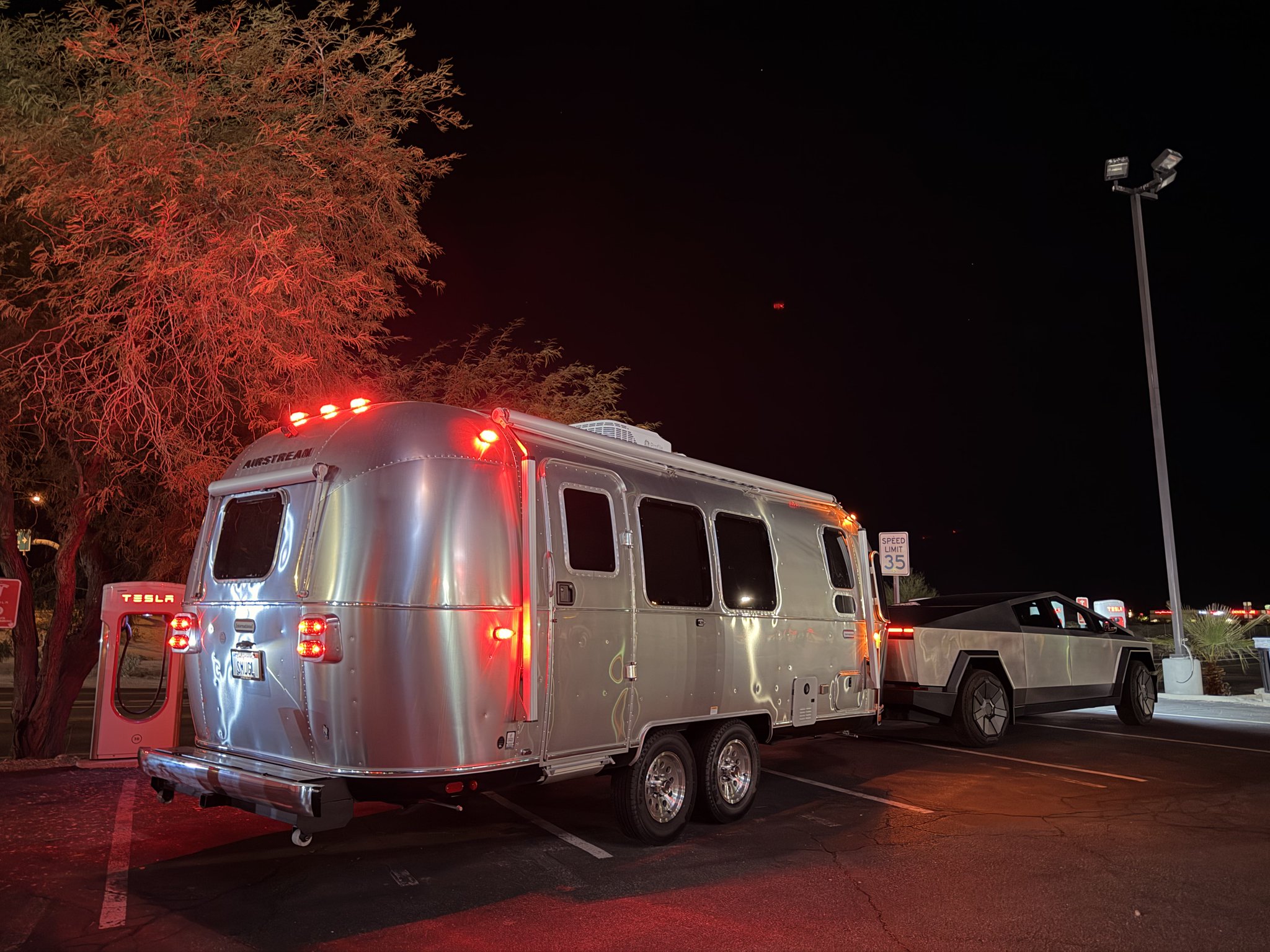 Cybertruck trip image from the Wattreach towing review article