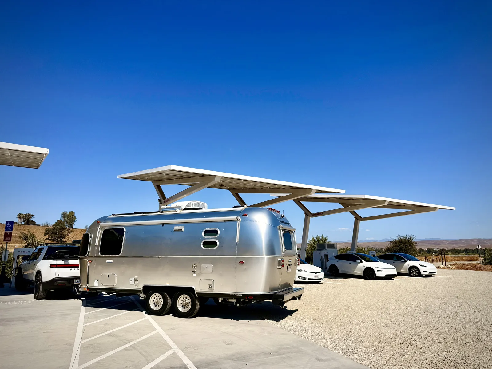 23′ Airstream International hitched to the Rivian R1T at Larimer County, CO, June 2026