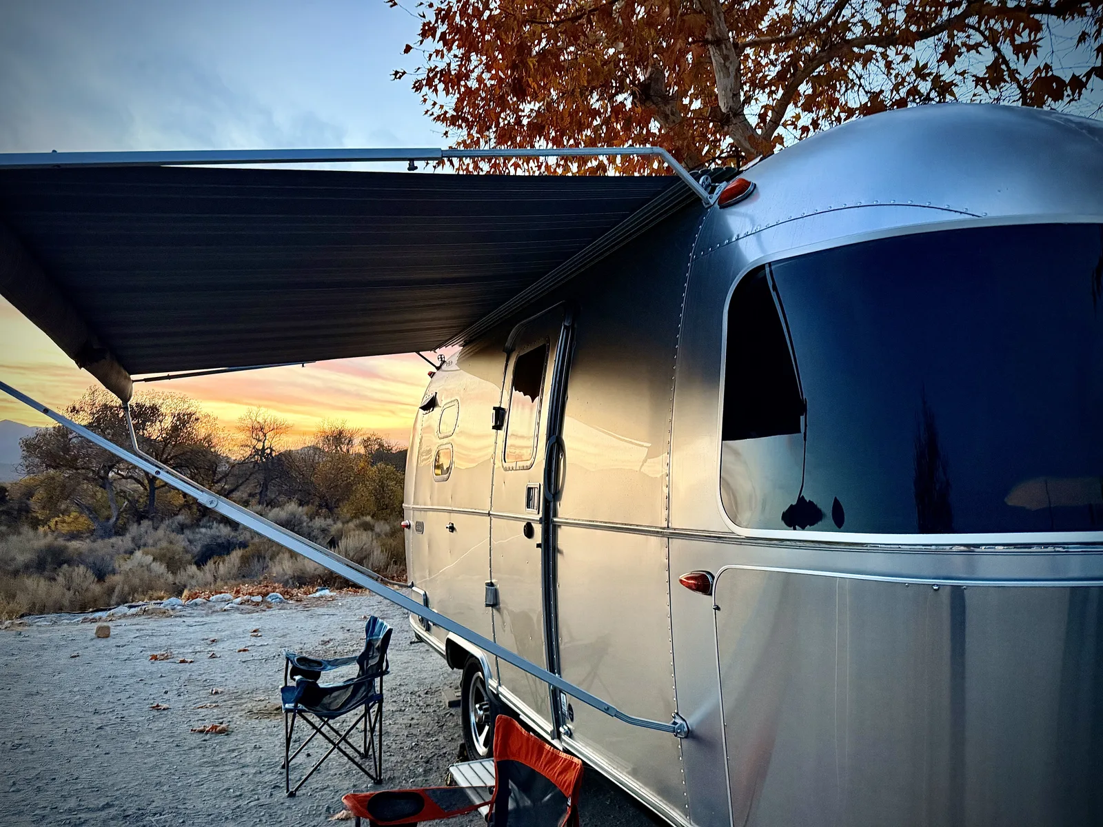 20′ Airstream Caravel hitched to the Rivian R1T at Bryce Canyon City, UT, June 2026